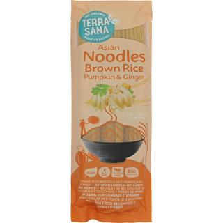 Naturreisnudeln mit Kürbis und Ingwer