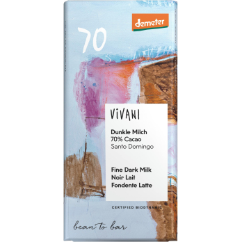 Dunkle Milch Schokolade 70% Cacao demeter