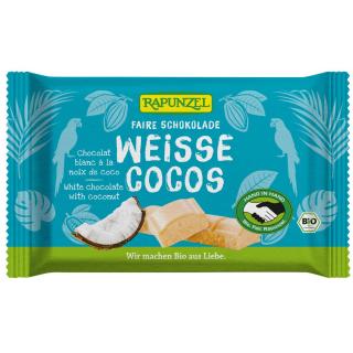 Weiße Schokolade mit Kokosstückchen