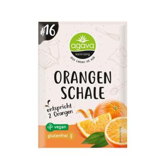 Orangenschale gerieben