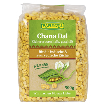 Chana Dal, Kichererbsen halb, geschält